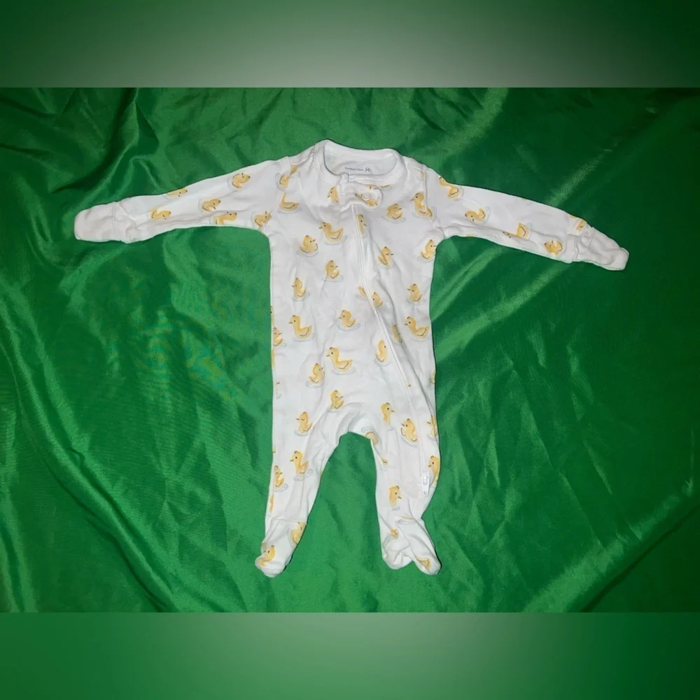 Adorable Duck Print White Baby Onesie Newborn